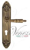 Дверная ручка Venezia на планке PL90 мод. Anneta (мат. бронза) под цилиндр