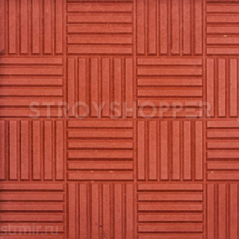Тротуарная плитка "Паркет" красный 300х300х30мм