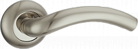 Дверная ручка RENZ мод. Ассанта (матовый никель/никель блест.) DH 21-08 SN/NP