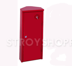 Шкаф для огнетушителя ШПО-106УЗК угловой закрытый красный